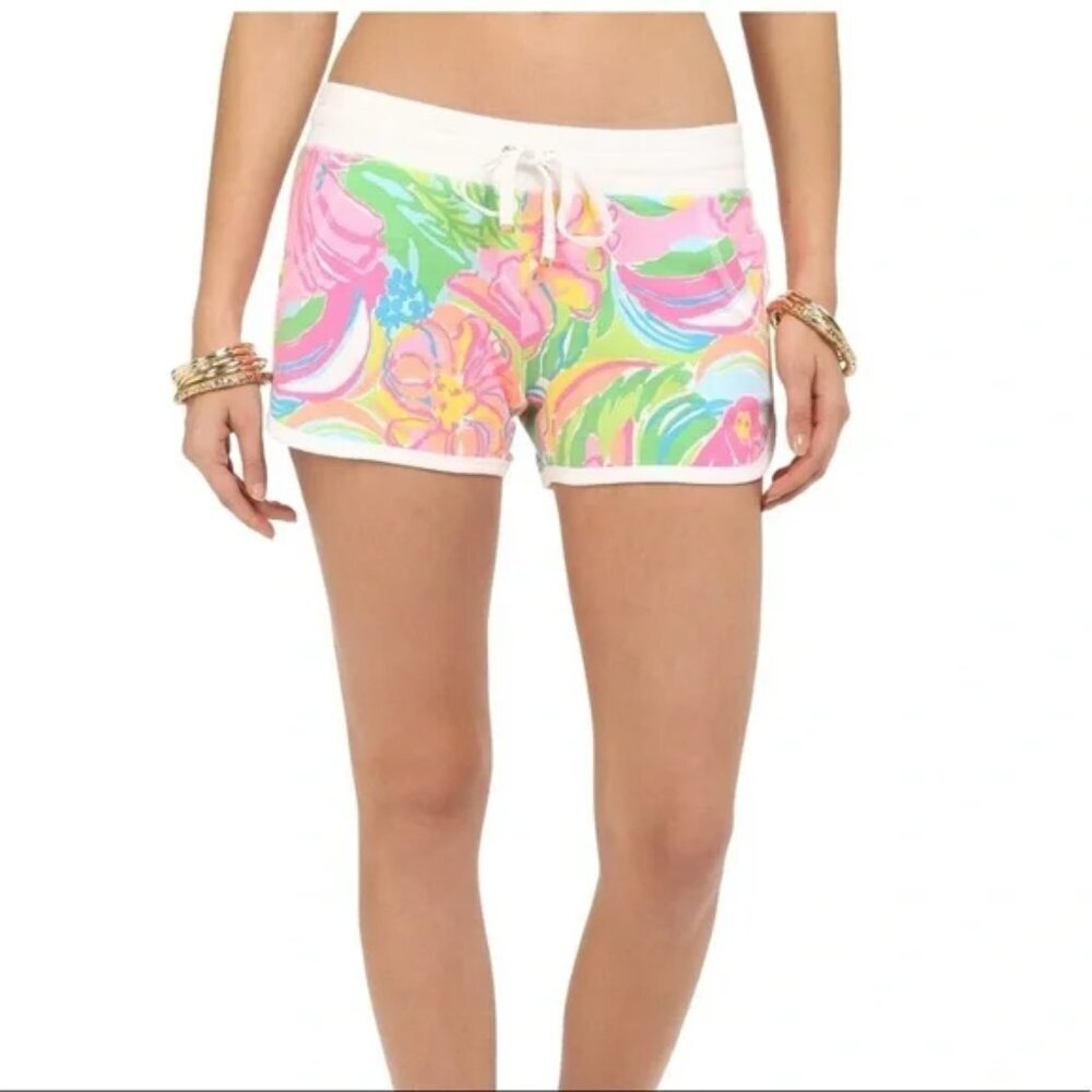 Lilly Pulitzer Chrissy Beach Shorts | Size S | Pink Print | 3” Inseam